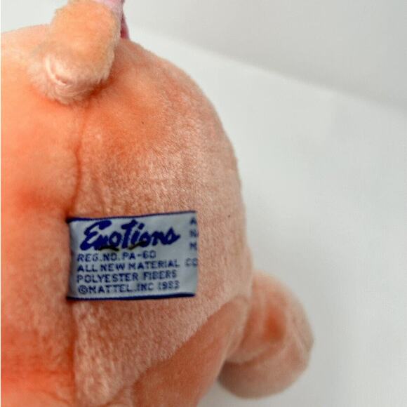Beaufort Pig 1983 Mattel Emotions 8.5" Plush Pink Plushie Stuffed Animal Vtg - Picture 7 of 16
